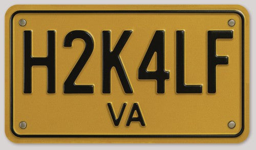 H2K4LF license plate sticker