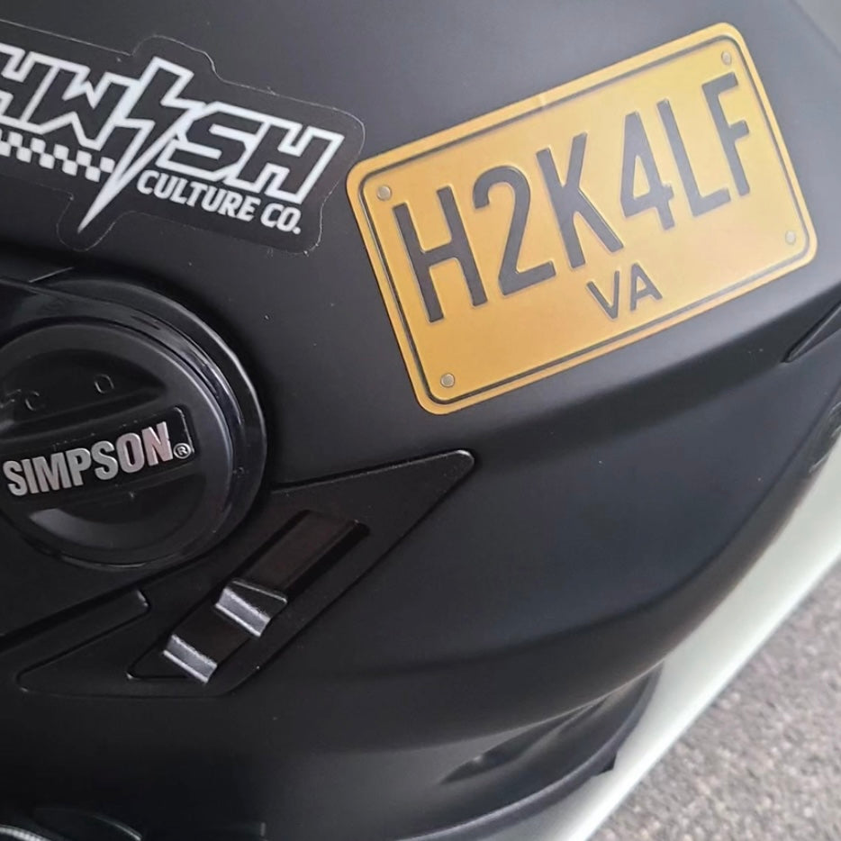 H2K4LF license plate sticker